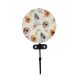 Multicolor Floral Pattern Round Wood and Resin Wall Mounted Hooks
